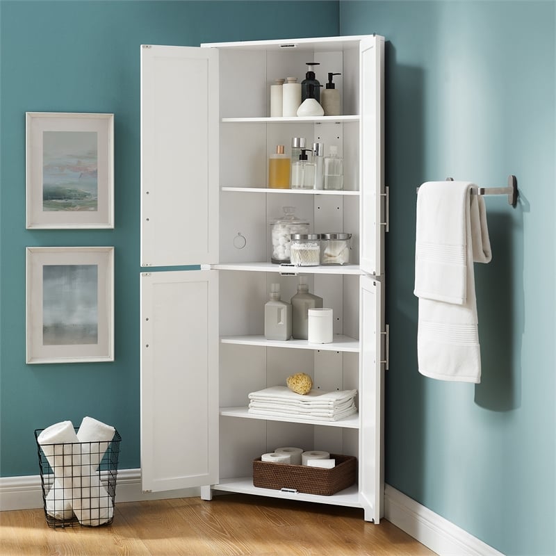 Crosley Furniture Savannah Corner Pantry in White