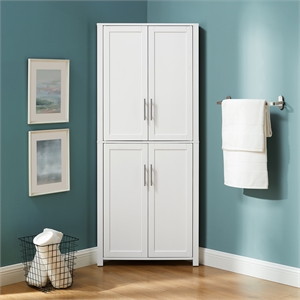 Crosley Furniture Savannah Corner Pantry in White