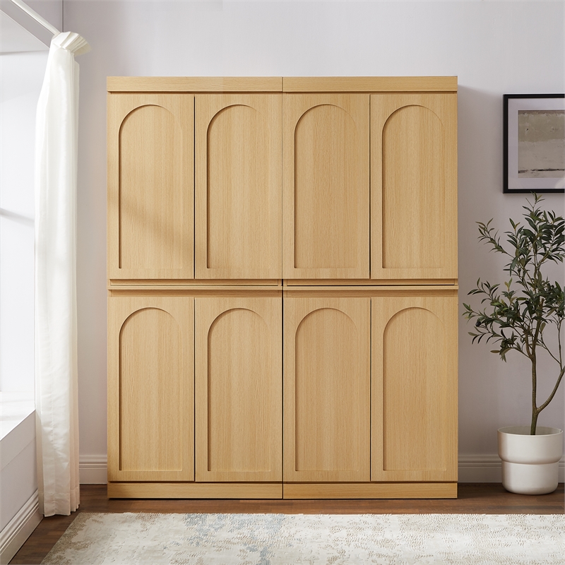Crosley Furniture Marco 2-Piece Kitchen Pantry Storage Cabinet Set in Ash