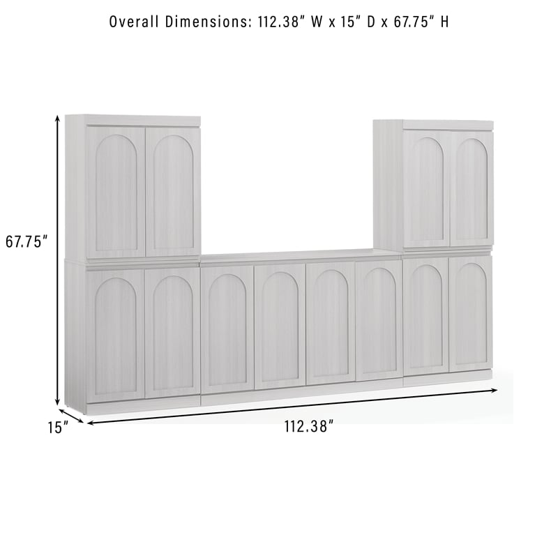 Crosley Furniture Marco 3-Piece Entertainment Center in Ash