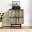 Crosley Furniture Liam 4 Cube Record Storage Media Stand in Walnut