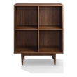 Crosley Furniture Liam 4 Cube Record Storage Media Stand in Walnut