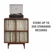 Crosley Furniture Liam 4 Cube Record Storage Media Stand in Walnut