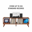 Crosley Furniture Asheville Low Record Storage Console in Walnut