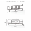 Crosley Furniture Asheville Low Record Storage Console in Walnut