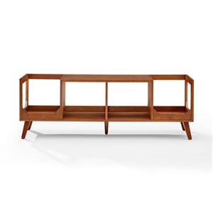 Crosley Furniture Asheville Low Record Storage Console in Walnut