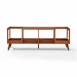 Crosley Furniture Asheville Low Record Storage Console in Walnut