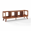 Crosley Furniture Asheville Low Record Storage Console in Walnut
