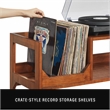 Crosley Furniture Asheville Low Record Storage Console in Walnut