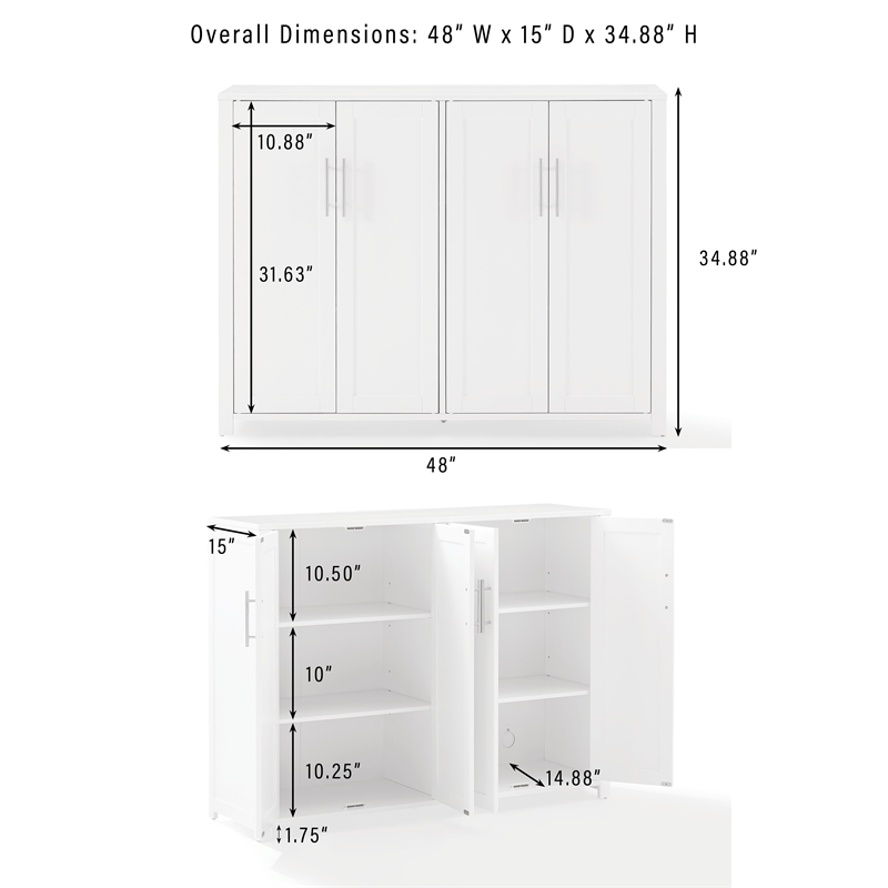 Crosley Furniture Savannah Sideboard in White
