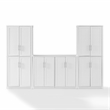 Crosley Furniture Savannah 3-Piece Sideboard & Pantry Set in White