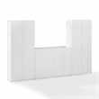 Crosley Furniture Savannah 3-Piece Sideboard & Pantry Set in White