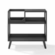 Crosley Furniture Asheville Medium Record Storage Console in Black
