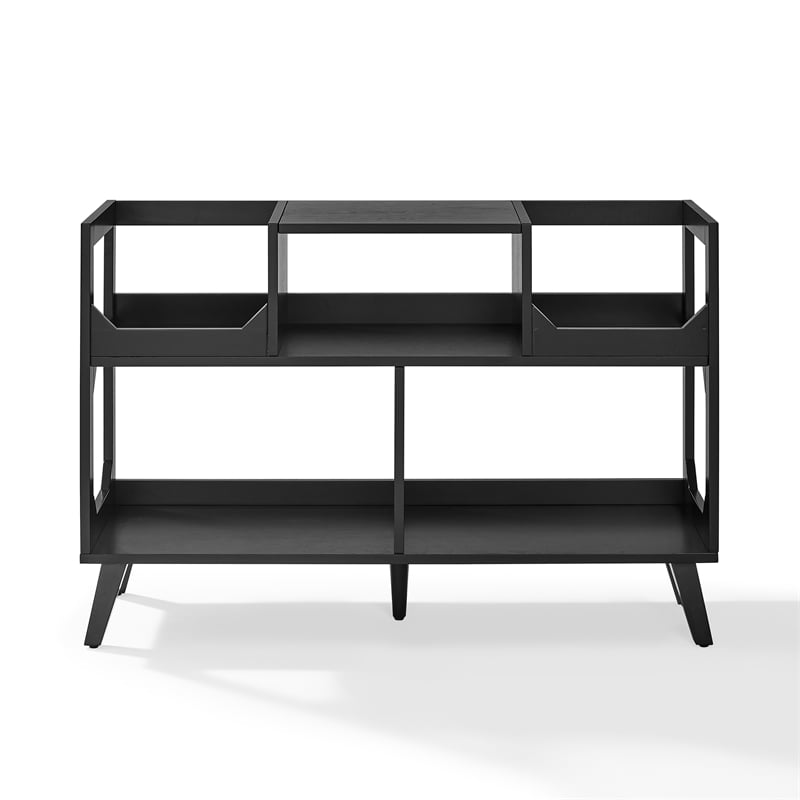 Crosley Furniture Asheville Large Record Storage Console in Black