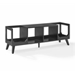 Crosley Furniture Asheville Low Record Storage Console in Black