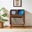 Crosley Furniture Asheville Medium Record Storage Stand in Walnut