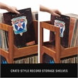 Crosley Furniture Asheville Medium Record Storage Stand in Walnut
