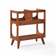 Crosley Furniture Asheville Medium Record Storage Stand in Walnut