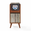 Crosley Furniture Asheville Small Record Storage Stand in Walnut