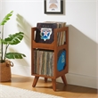 Crosley Furniture Asheville Small Record Storage Stand in Walnut