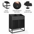 Crosley Furniture Enzo Medium Record Storage Stand in Black