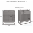 Crosley Furniture Enzo Medium Record Storage Stand in Black