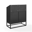 Crosley Furniture Enzo Medium Record Storage Stand in Black