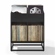 Crosley Furniture Enzo Medium Record Storage Stand in Black