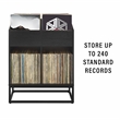 Crosley Furniture Enzo Medium Record Storage Stand in Black
