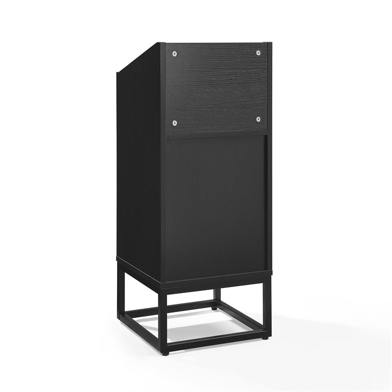 Crosley Furniture Enzo Small Record Storage Stand in Black