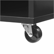 Crosley Furniture Carlo Rolling Record Storage Console in Black
