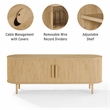 Crosley Furniture Ambrose Record Storage Media Console in Ash