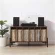 Crosley Furniture Greenwich Medium Record Storage Console in Walnut