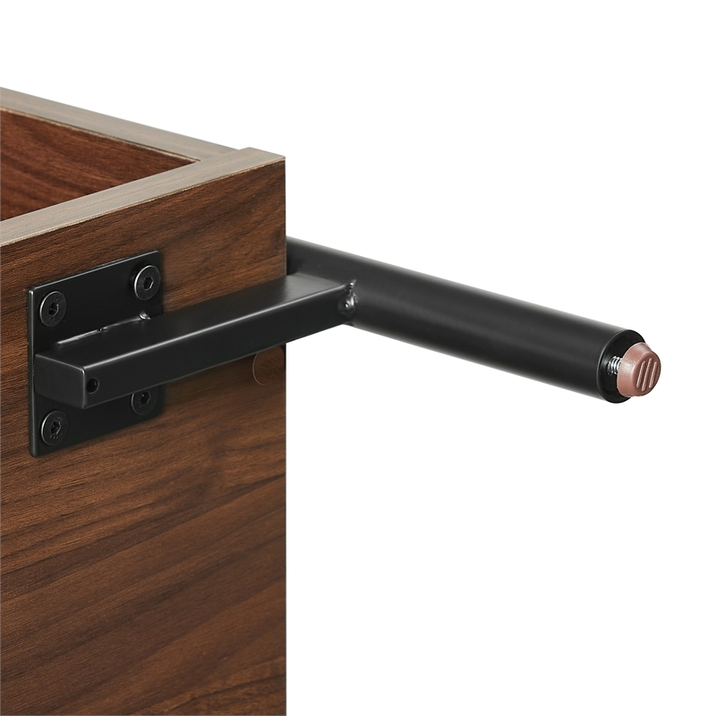 Crosley Furniture Greenwich Medium Record Storage Console in Walnut