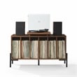 Crosley Furniture Greenwich Medium Record Storage Console in Walnut