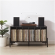 Crosley Furniture Greenwich Medium Record Storage Console in Black