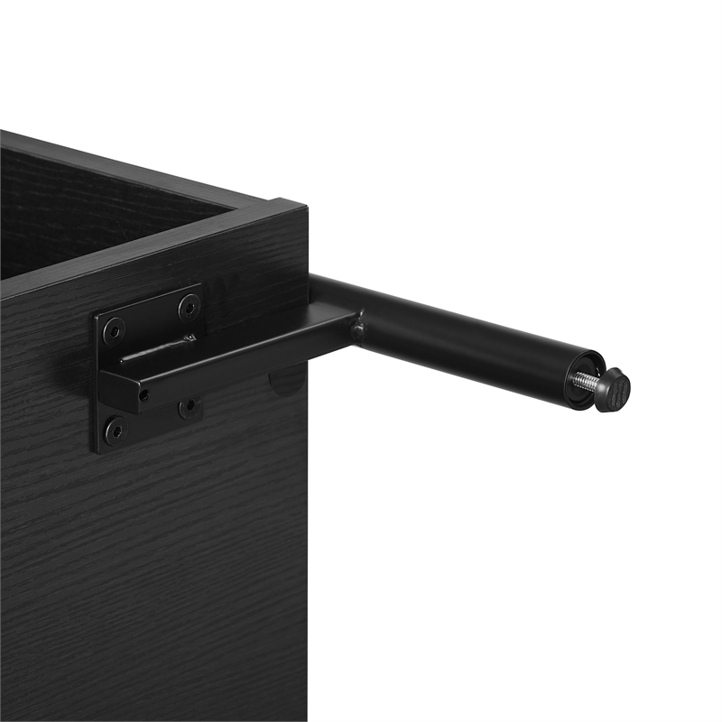 Crosley Furniture Greenwich Medium Record Storage Console in Black