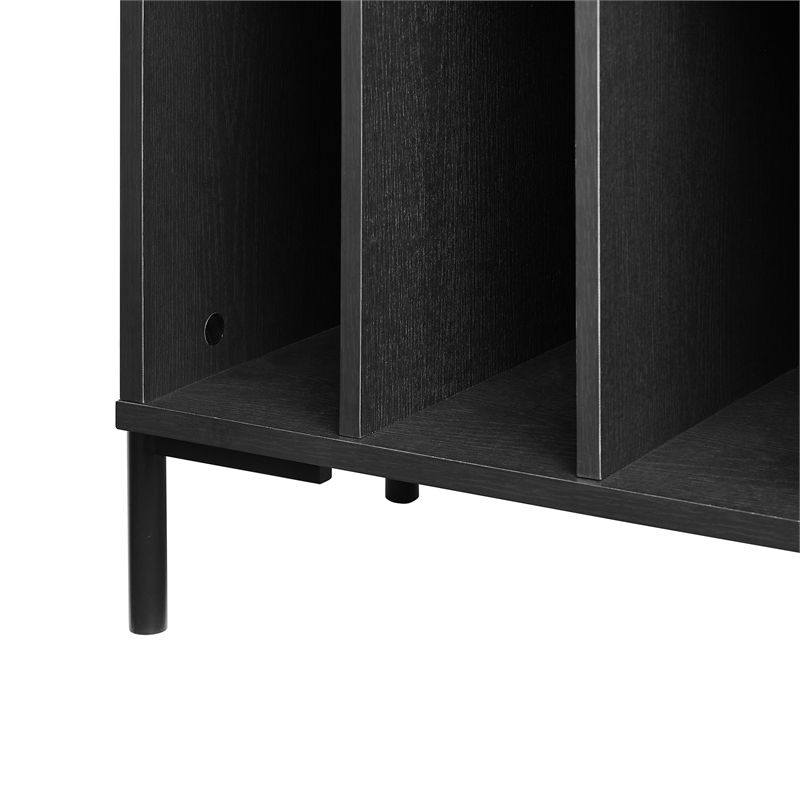 Crosley Furniture Greenwich Medium Record Storage Console in Black