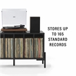 Crosley Furniture Greenwich Medium Record Storage Console in Black