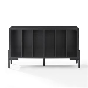 Crosley Furniture Greenwich Medium Record Storage Console in Black