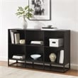 Crosley Furniture Enzo 6 Cube Record Storage Media Stand in Black