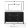 Crosley Furniture Enzo 6 Cube Record Storage Media Stand in Black