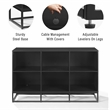 Crosley Furniture Enzo 6 Cube Record Storage Media Stand in Black