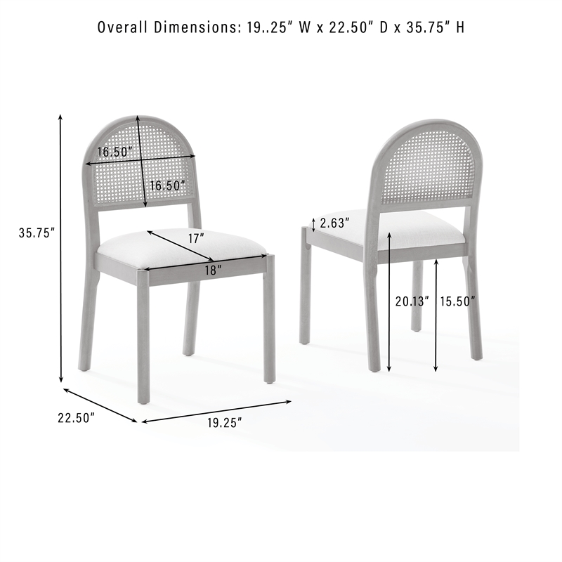 Crosley Furniture Kennedy 2-Piece Dining Chair Set in Walnut