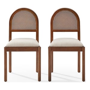 Crosley Furniture Kennedy 2-Piece Dining Chair Set in Walnut