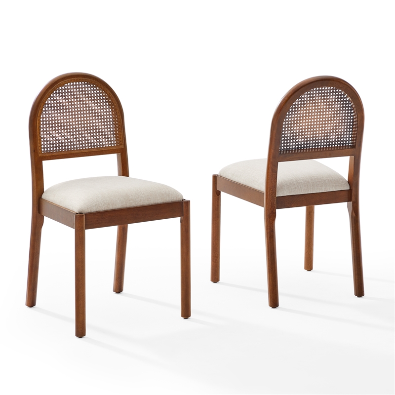 Crosley Furniture Kennedy 2-Piece Dining Chair Set in Walnut