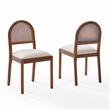 Crosley Furniture Kennedy 2-Piece Dining Chair Set in Walnut