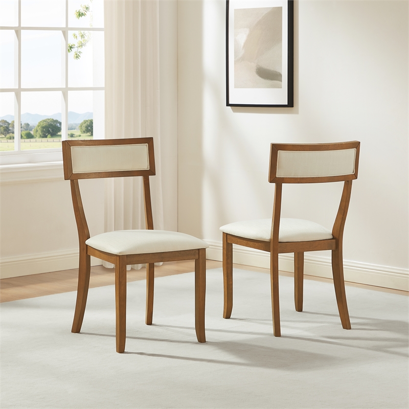 Crosley Furniture Alessia 2-Piece Dining Chair Set in Brown