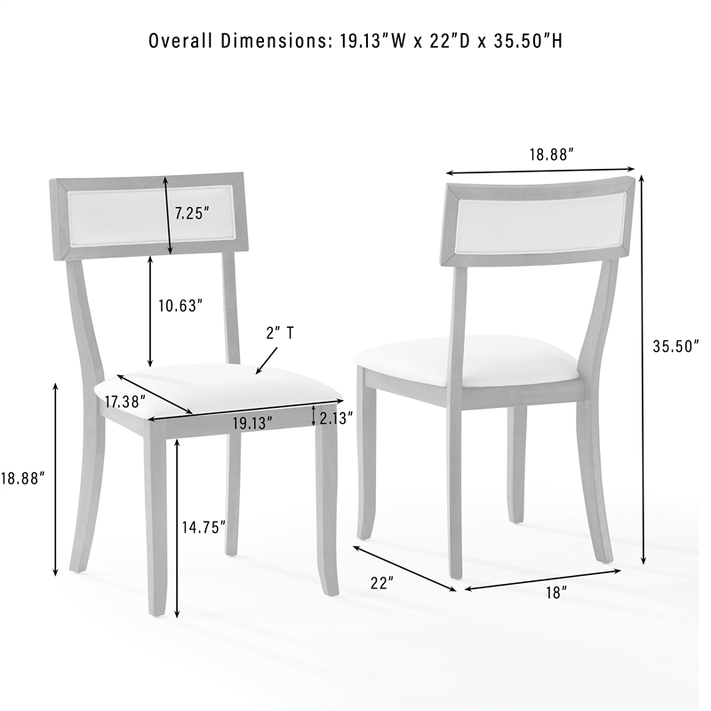 Crosley Furniture Alessia 2-Piece Dining Chair Set in Brown