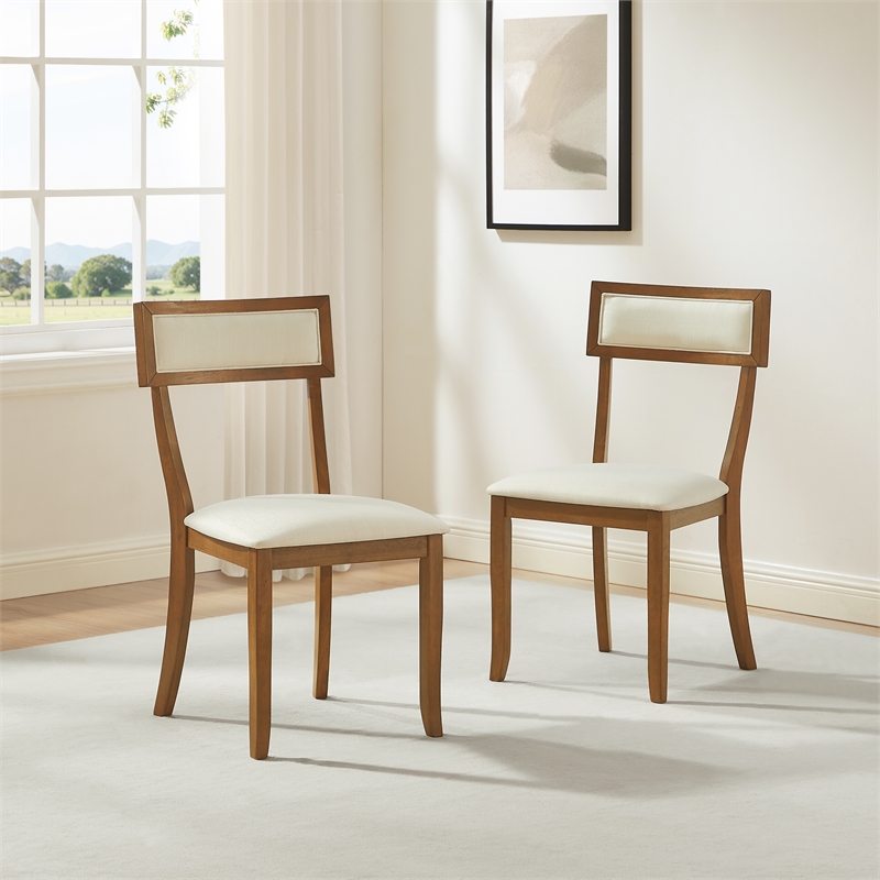 Crosley Furniture Alessia 2-Piece Dining Chair Set in Brown